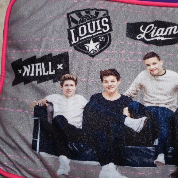 One Direction Pink Purple Grey Boombox Decorative Pillow - Picture 3 of 9